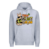 Heather Grey The hunt is on Easter Day Premium Hoodie - HowdyJamesFarm