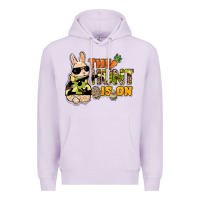 Lilac The hunt is on Easter Day Premium Hoodie - HowdyJamesFarm