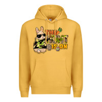 Mustard The hunt is on Easter Day Premium Hoodie - HowdyJamesFarm