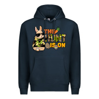 Navy The hunt is on Easter Day Premium Hoodie - HowdyJamesFarm