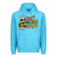 Ocean Blue The hunt is on Easter Day Premium Hoodie - HowdyJamesFarm