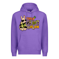 Purple The hunt is on Easter Day Premium Hoodie - HowdyJamesFarm