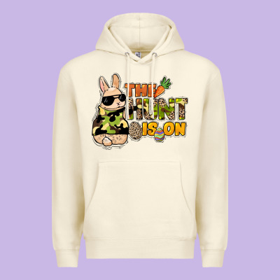 The Hunt Is On Easter Day Premium Hoodie Designed By Howdyjamesfarm