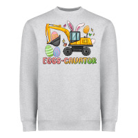Heather Grey eggs cavator easter Heavyweight Sweatshirt - MaliasSmallBusiness