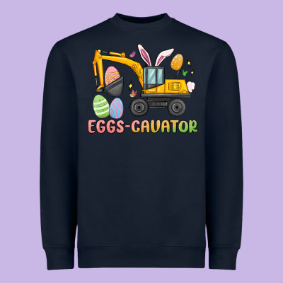 Eggs Cavator Easter Heavyweight Sweatshirt Designed By Maliassmallbusiness
