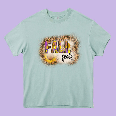 Fall Feels Heavy Core Tee Designed By Cowhidedigitalart