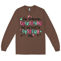 Chestnut she overcame everything that was meant to destroy Long Sleeve Tee - MaliasSmallBusiness