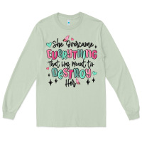 Matcha she overcame everything that was meant to destroy Long Sleeve Tee - MaliasSmallBusiness