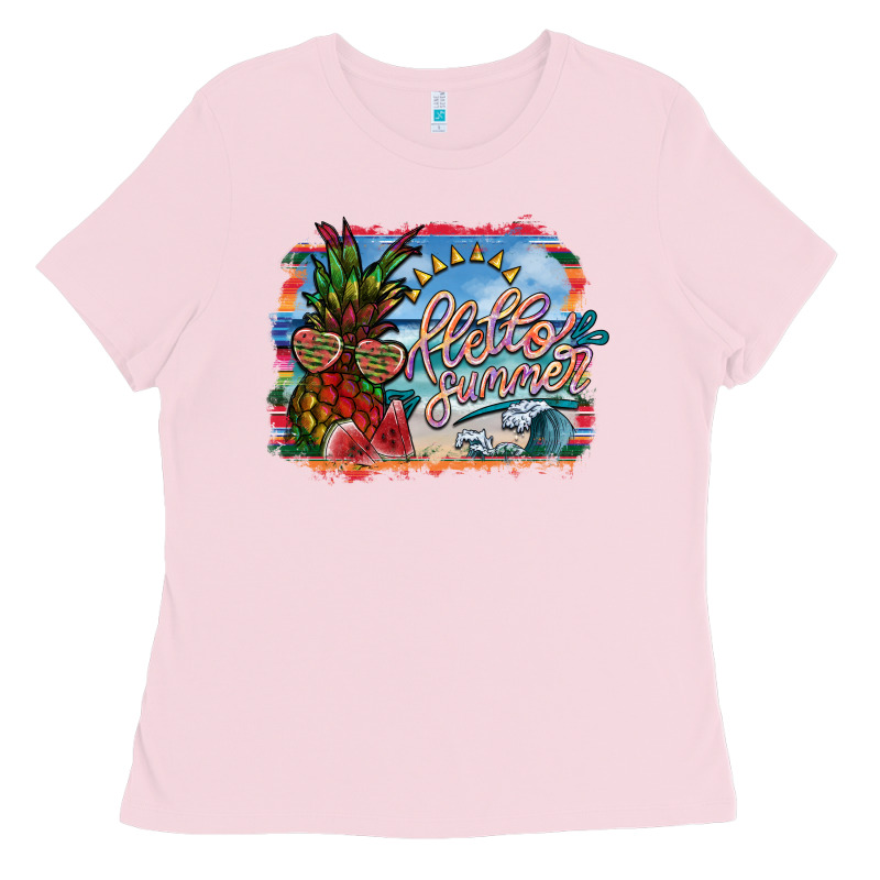 Hello Summer Ladies Tee by SublimationCraftShop | Teevron