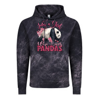 Cloud Black just a girl who loves pandas Vintage Hoodie - LillyAllenDesigns