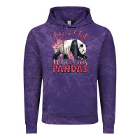 Cloud Purple just a girl who loves pandas Vintage Hoodie - LillyAllenDesigns