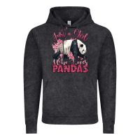 Vintage Black just a girl who loves pandas Vintage Hoodie - LillyAllenDesigns