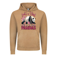 Vintage Camel just a girl who loves pandas Vintage Hoodie - LillyAllenDesigns