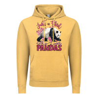 Vintage Mustard just a girl who loves pandas Vintage Hoodie - LillyAllenDesigns