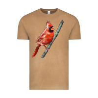 Vintage Camel Northern Cardinal Bird Vintage Tee - LillyAllenDesigns