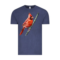 Vintage Denim Northern Cardinal Bird Vintage Tee - LillyAllenDesigns