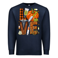 Navy Fall Nurse love Premium Sweatshirt - NancyCooperArtShop