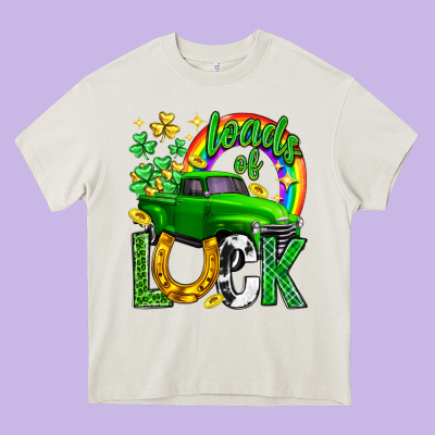 Loads Of Luck Truck St. Patricks Day Heavy Core Tee Designed By Neo Western