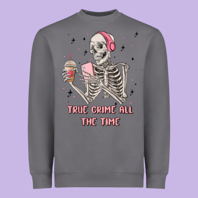 True Crime All The Time Heavyweight Sweatshirt Designed By Maliassmallbusiness