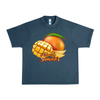 Midnight Navy Mango Tropical Summer Urban Heavy Tee - Jasminsmagicworld