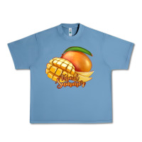 Pebble Blue Mango Tropical Summer Urban Heavy Tee - Jasminsmagicworld