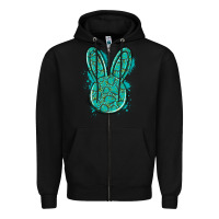Black gemstone rabbit Zipper Hoodie - Artiststas