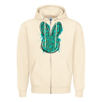 Sandshell gemstone rabbit Zipper Hoodie - Artiststas
