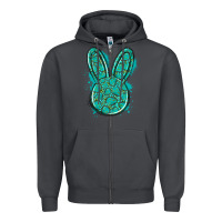Smoke gemstone rabbit Zipper Hoodie - Artiststas