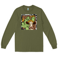 Army Green cactus hereford coaster Long Sleeve Tee - JahusDesignShop