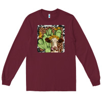 Burgundy cactus hereford coaster Long Sleeve Tee - JahusDesignShop