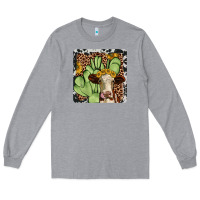 Heather Grey cactus hereford coaster Long Sleeve Tee - JahusDesignShop