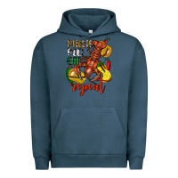 Pigment Midnight Navy Pinch peel eat repeat crawfish Urban Hoodie - FaDigitalArtStudio
