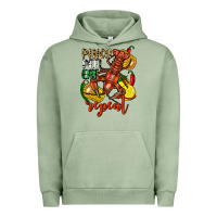 Pigment Oil Green Pinch peel eat repeat crawfish Urban Hoodie - FaDigitalArtStudio