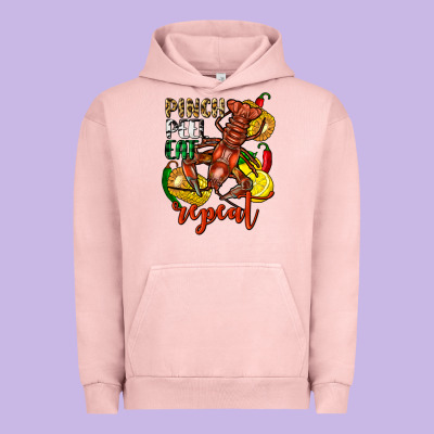 Pinch Peel Eat Repeat Crawfish Urban Hoodie Designed By Fadigitalartstudio
