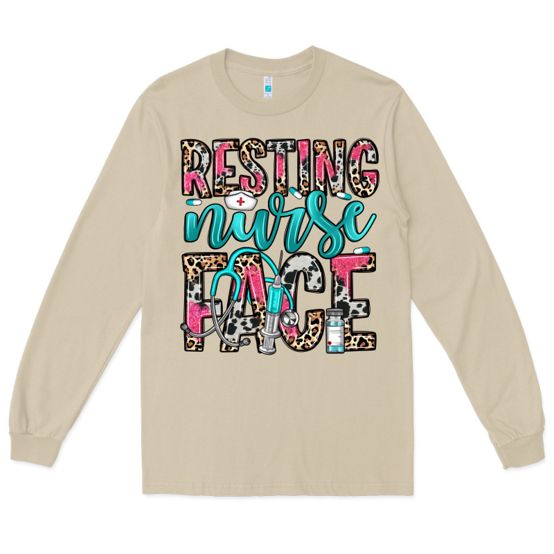 Resting Nurse Face Long Sleeve Tee by NancyCooperArtShop | Teevron