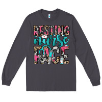 Smoke resting nurse face Long Sleeve Tee - NancyCooperArtShop