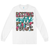 White resting nurse face Long Sleeve Tee - NancyCooperArtShop