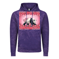 Cloud Purple Panda With Sakura Blooms Vintage Hoodie - LillyAllenDesigns