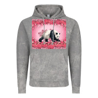 Cloud Rock Panda With Sakura Blooms Vintage Hoodie - LillyAllenDesigns