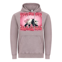 Vintage Zinc Panda With Sakura Blooms Vintage Hoodie - LillyAllenDesigns
