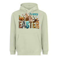 Matcha Happy Easter with Cowboy Heavyweight Hoodie - NancyCooperArtShop