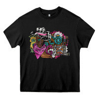 Black cowgirl2 Heavy Core Tee - SublimationCraftShop