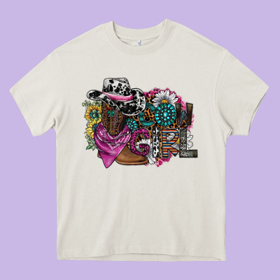 Cowgirl2 Heavy Core Tee Designed By Sublimationcraftshop