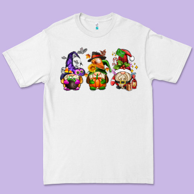 Hallothanksmas Gnome Premium Tee Designed By Adodesignshop