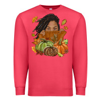 Cardinal Fall with black girl Premium Sweatshirt - NancyCooperArtShop