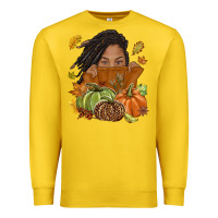 Lemon Fall with black girl Premium Sweatshirt - NancyCooperArtShop