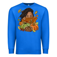 True Royal Fall with black girl Premium Sweatshirt - NancyCooperArtShop