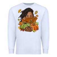 White Fall with black girl Premium Sweatshirt - NancyCooperArtShop