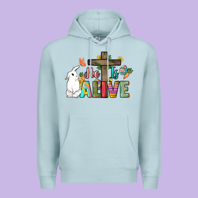 He Is Alive Easter Day Premium Hoodie Designed By Howdyjamesfarm