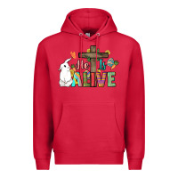 Cardinal He is alive Easter Day Premium Hoodie - HowdyJamesFarm